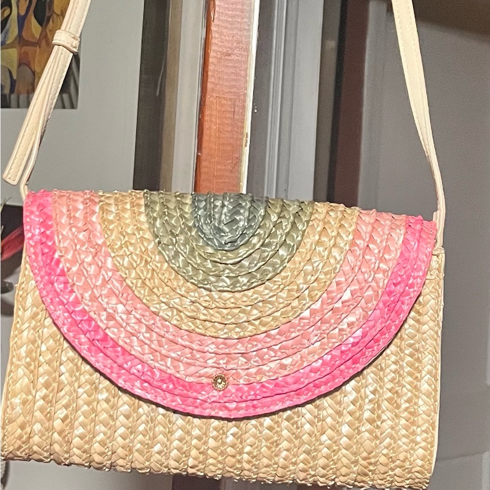 Colorful Straw Shoulder Bag